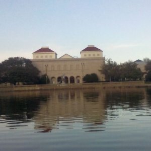 Media 'Chrysler Museum as seen by an approach from the water.' in album 'Packed up for trip across bay'