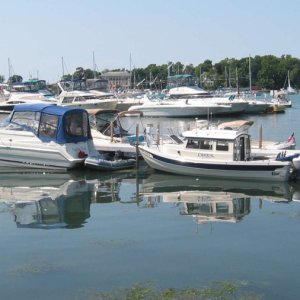At the dock with the big boats, Put-In-Bay, OH, Lake Erie.