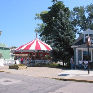 100  year old carousel, Put-In-Bay, OH, Lake Erie.