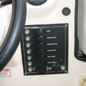 Electrical panel on dash