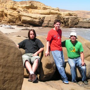 Simon, Miles and me.