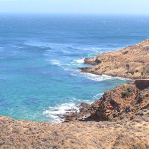 Beautiful coastline and water.