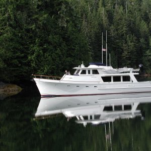 Ocean Alexander "Money Sponge"
8' extended cockpit. Repowered with
John Deere's.