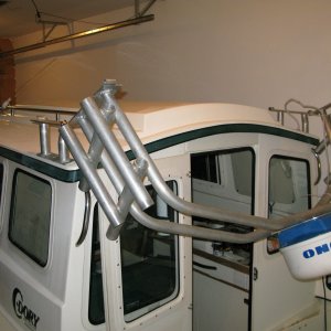 Radar arch folded into cockpit area