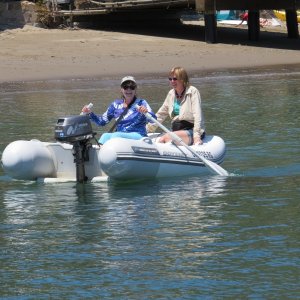 Kath (Pounder) & Diane (Lighthouse Express) go ashore