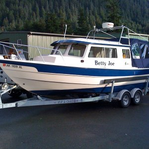 Media 'Betty Joe ready for sea trial' in album 'New boat, happy couple.  First launch of Betty Joe from Douglas Harbor'