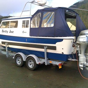Media 'Port side view of Betty Joe' in album 'New boat, happy couple.  First launch of Betty Joe from Douglas Harbor'