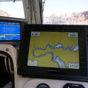 7" and 10" Garmin, with bends of upper San Juan