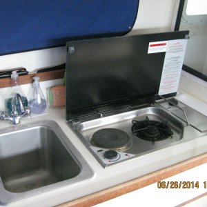 Galley - electric and butane stove