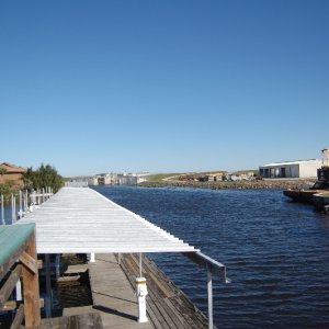 Looking down the Clewiston canal to the locke from Roland Martin's Marina.