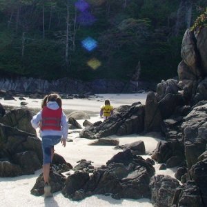 Secret shell beach at Spider Anchorage area