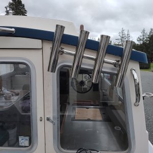$130 4 rod holder, 20? SeaDog grab rail, 4ea Amazon S.S. Rod holders