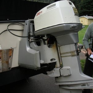 Original 115hp OMC SeaDrive.