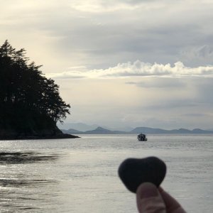Patos Island, looking NW toward Gulf Islands