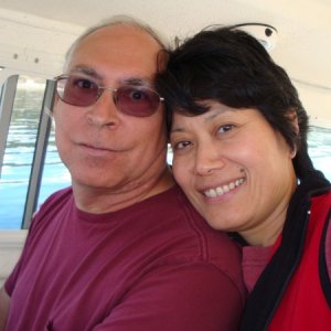 Enjoying our first trip out on the water together