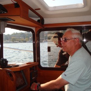 Test drive on Lake Union during boat show