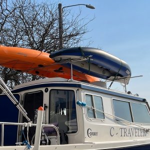 Media 'Kayaks on rack' in album 'Template for roof rack made out of 3/4\" PVC'