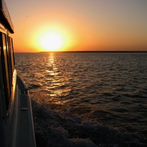 Sun at the horizon