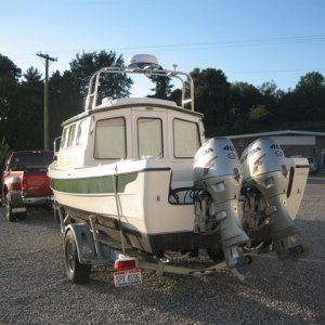 misty seas,  rear view