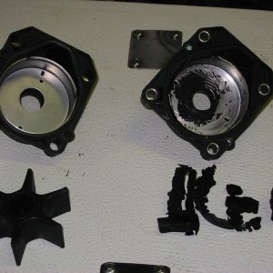New housing and impeller vs what we found when we opened her up