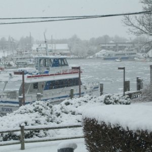 February View from my home - ice is breaking up