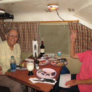 Bob, Marie and Angel came over for dinner. So much for our night vision, lol