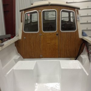 Also painted the inside hull with polyurethane to cover up the original spatter finish.