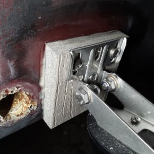 unsealed and wet core at the drain plug