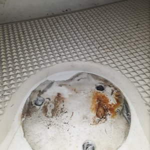 this is the bow rail penetration that was leaking
