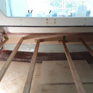bracing to keep the coring against the outer skin