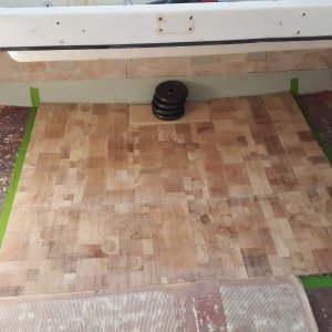 1st layer down and topside wet out