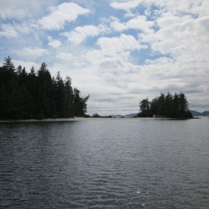 The view from Fury Island anchorage
