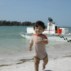 My youngest 2002 - Camping on a small island off of Ft. Desoto Florida