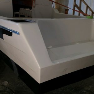 First gel coat image transom - 7/28/17