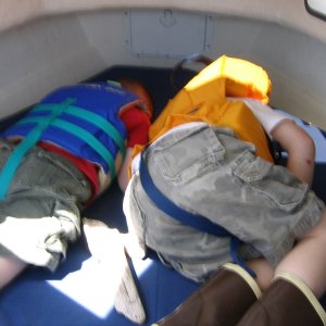 The boys said they wanted to go on "A THREE HOUR TOUR". This is about 90 minutes after we launched!