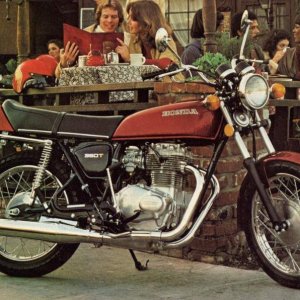 My 5th bike. 1976 Honda CJ360T. Not actual picture.