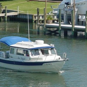 Sea Angel cruising down the the creek