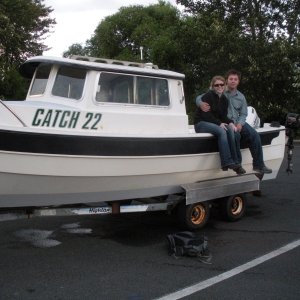 Anna and I after a cruise around lake washington