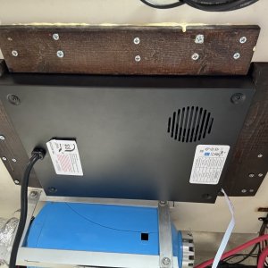 under counter view of invisacook mount and heater