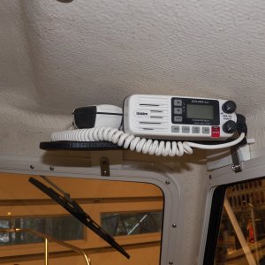 So the radio got moved to a shelf above the window, a position I prefer.  I noticed when moving the radio that the compass, which was on the same plane as the radio, shifted more than 10 degrees.
