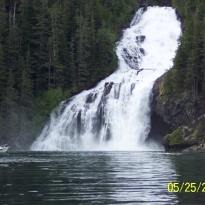 Media '(C-Biscuit) Cascade Falls is the largest waterfall in Prince William Sound...the C-Biscuit looks kinda small!' in album '(C-Biscuit) Doesn't get much prettier than this!'