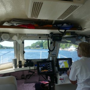 Eileen piloting the Canadian Small Craft channel, St L  River