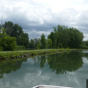 Chambly canal towbath now a bike path