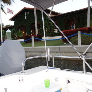 Sarasota Moorings Long Boat Key Marina 5 star resort.  They don't see many trailer boats, or wine in green plastic glasses here.