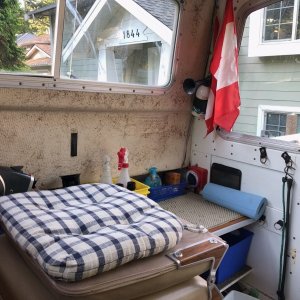 Where we set our butane stove and wash dish
I want to go camping!