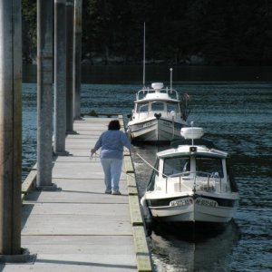 Playin' Hooky and Cachita meet at Amalga Harbor