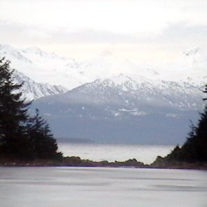 Amalga Harbor - view  from the road