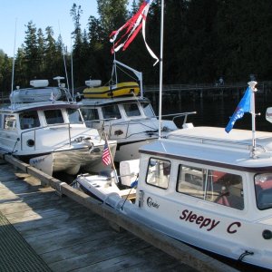 SleepyC at the end of Sequim Bay dock for the 08 CBGT.