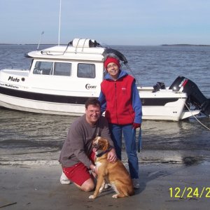 Media 'Bradley Point Xmas Eve.  Maisy is the sweetest and best dog ever.  Got her from the pound where she was overdue to be put down.' in album 'Ready to Go'