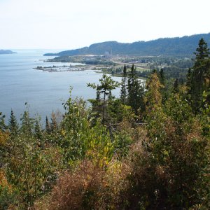 Looking south towards Red Rock marina
